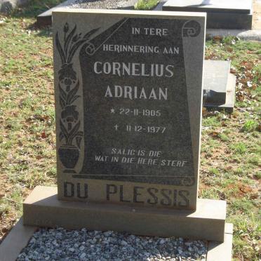 PLESSIS Cornelius Adriaan, du 1905-1977