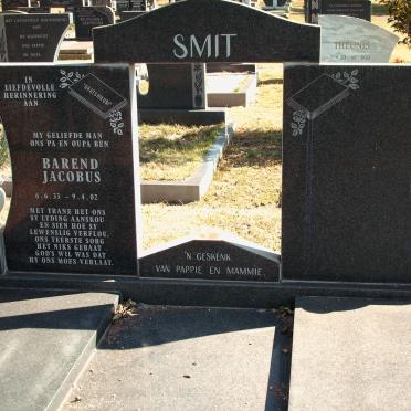 SMIT Barend Jacobus 1933-2002 &amp; Marie MEYER