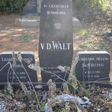 WALT Jacobus Stephanus, v.d. 1915-1975 &amp; Christina Helena BOTHA 1915-1986