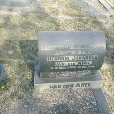 AHEE Hendrik Johannes, van der 1929-1952