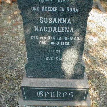 BEUKES Susanna Magdalena nee VAN DYK 1893-1969