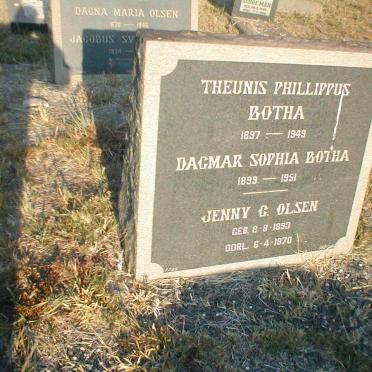 BOTHA Theunis Phillippus 1897-1949 :: BOTHA Dagmar Sophia 1899-1951 :: OLSEN Jenny C. 1893-1970