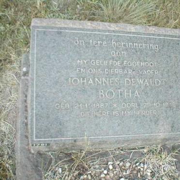 BOTHA Johannes Dewald 1887-1949