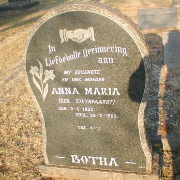BOTHA Anna Maria nee STEYNFAARDT 1892-1963
