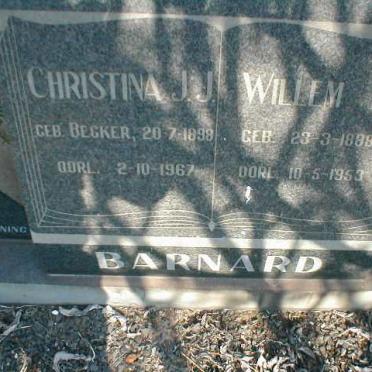 BARNARD Willem H. 1888-1953 &amp; Christina J.J. BECKER 1898-1967