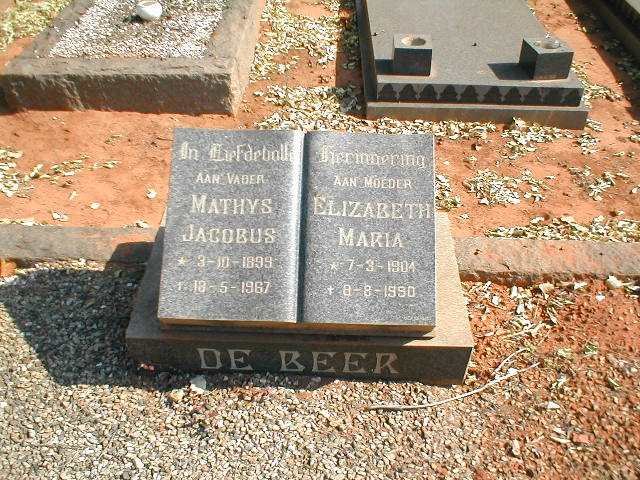 BEER Mathys Jacobus, de 1899-1967 &amp; Elizabeth Maria 1904-1990