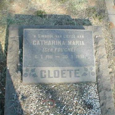 CLOETE Catharina Maria nee FOUCHE 1911-1951