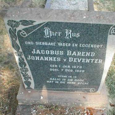 DEVENTER Jacobus Barend Johannes, v. 1873-1928