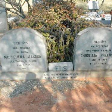 ELS Christiaan Phillippus 1904-1972 &amp; Machieliena Jakoba BOTHA 1912-1989