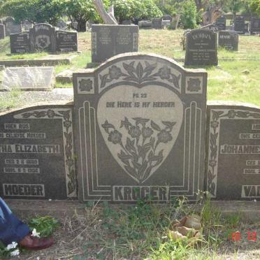 KRUGER Johannes Lodewyk 1873-1958 &amp; Martha Elizabeth 1880-1956