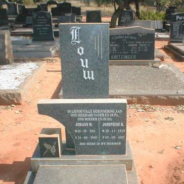 LOUW Johann W. 1914-1969 &amp; Josephine H. 1919-1997