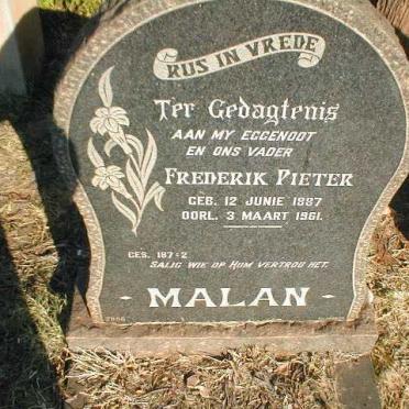 MALAN Frederik Pieter 1887-1961