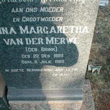 MERWE David Schalk, van der 1861-1939 &amp; Anna Margaretha BRINK 1885-1960