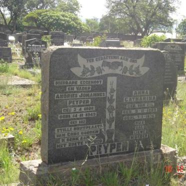 PEYPER Andries Johannes 1886-1949 &amp; Anna Catharina VAN ZYL 1899-1976