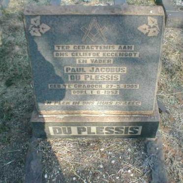 PLESSIS Paul Jacobus, du 1905-1952