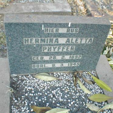 PHYFFER Hermina Aletta 1892-1945
