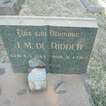 RIDDER J.M., de 1884-1969