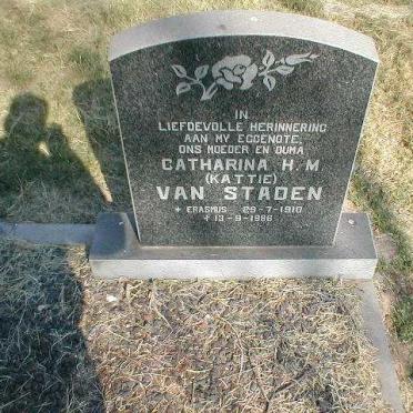 STADEN Catharina H.M., van 1910-1986