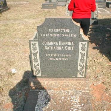 SMIT Johanna Hermina Catherina nee VENTER 1915-1954