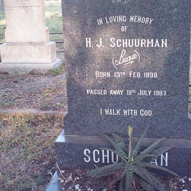 SCHUURMAN H.J. 1898-1987
