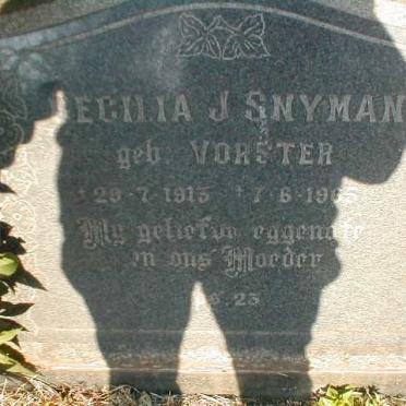 SNYMAN Cecilia J. nee VORSTER 1913-1965