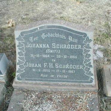 SCHRÖDER Johanna nee SMITS 1864-1965 :: SCHRÖDER Johan F.H. 1886-1967