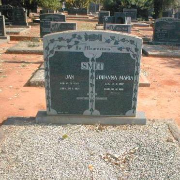 SMIT Jan 1895-1971 &amp; Johanna Maria 1907-1996