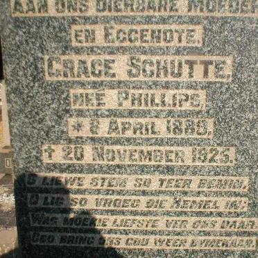 SCHUTTE Grace nee PHILLIPS 1889-1925