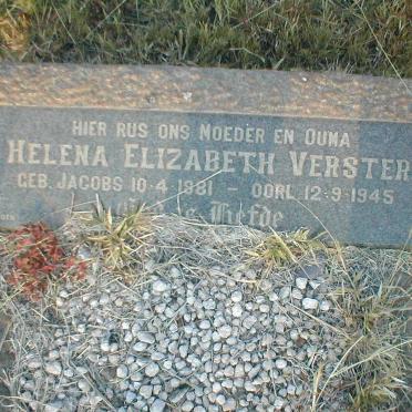 VERSTER Helena Elizabeth nee JACOBS 1881-1945