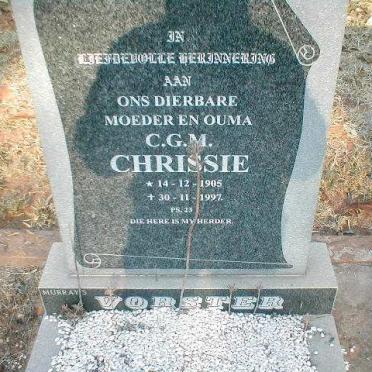 VORSTER C.G.M. 1905-1997