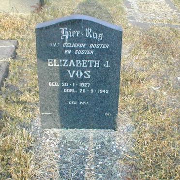VOS Elizabeth J. 1927-1942