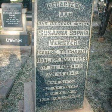 VERSTER Susanna Sophia nee TRICHARDT 1884-1944