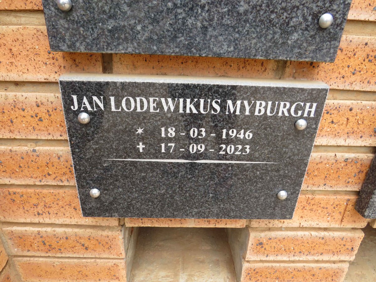 MYBURGH Jan Lodewikus 1946-2023