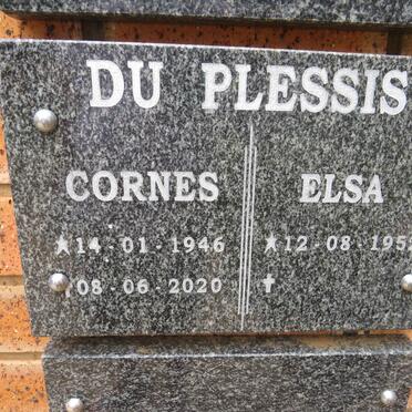 PLESSIS Cornes, du 1946-2020 & Elsa 1952- 