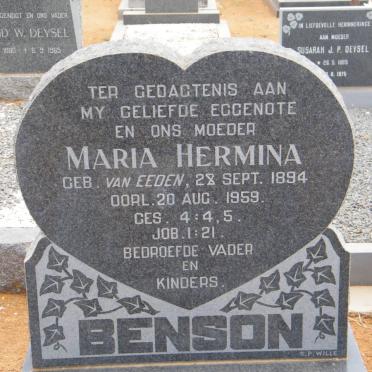 BENSON Maria Hermina 1894-1959