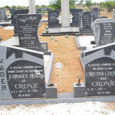 CRONJE Johannes Hendrik 1937-19?3 &amp; Christina Gertruida 1940-