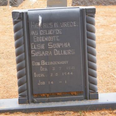 CILLIERS Elsie Souphia Susara nee BEZUIDENHOUT 1881-1944