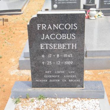 ETSEBETH Francois Jacobus 1945-1989