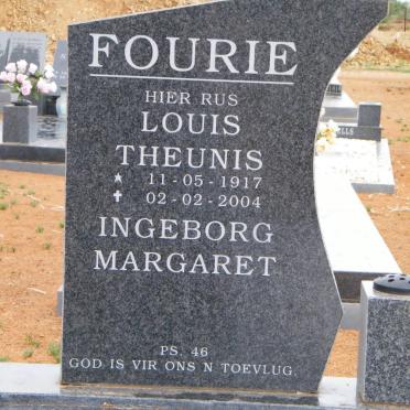 FOURIE Louis Theunis 1917-2004 &amp; Ingeborg Margaret