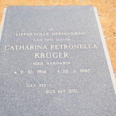 KRUGER Catharina Petronella nee BARNARD 1916-1985