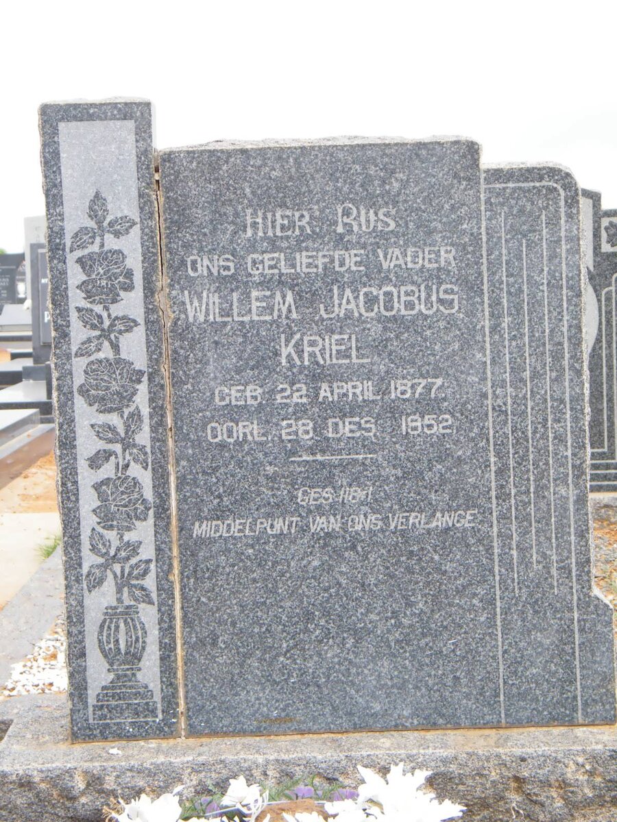 KRIEL Willem Jacobus 1877-1952