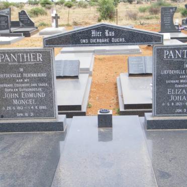 PANTHER John Edmund Moncel 1913-1995 &amp; Elizabeth Johanna 1921-2000