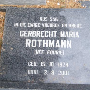 ROTHMAN Gerbrecht Maria nee FOURIE 1924-2001