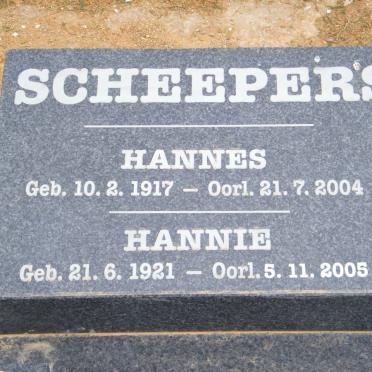 SCHEEPERS Hannes 1917-2004 &amp; Hannie 1921-2005
