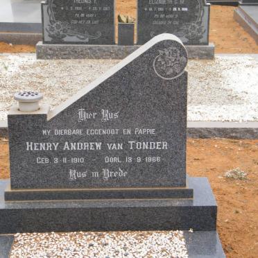 TONDER Henry Andrew, van 1910-1966