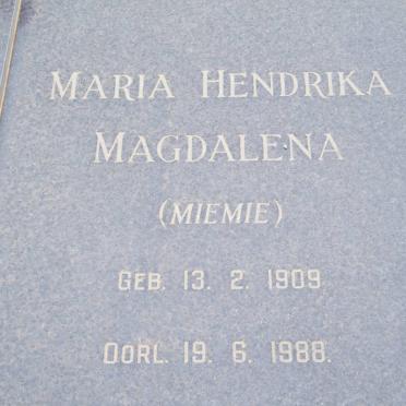 VOSSER Maria Hendrika Magdalena 1909-1988