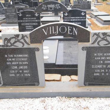 VILJOEN Izak Jacob 1887-1976 &amp; Elizabeth Josepha 1905-1987