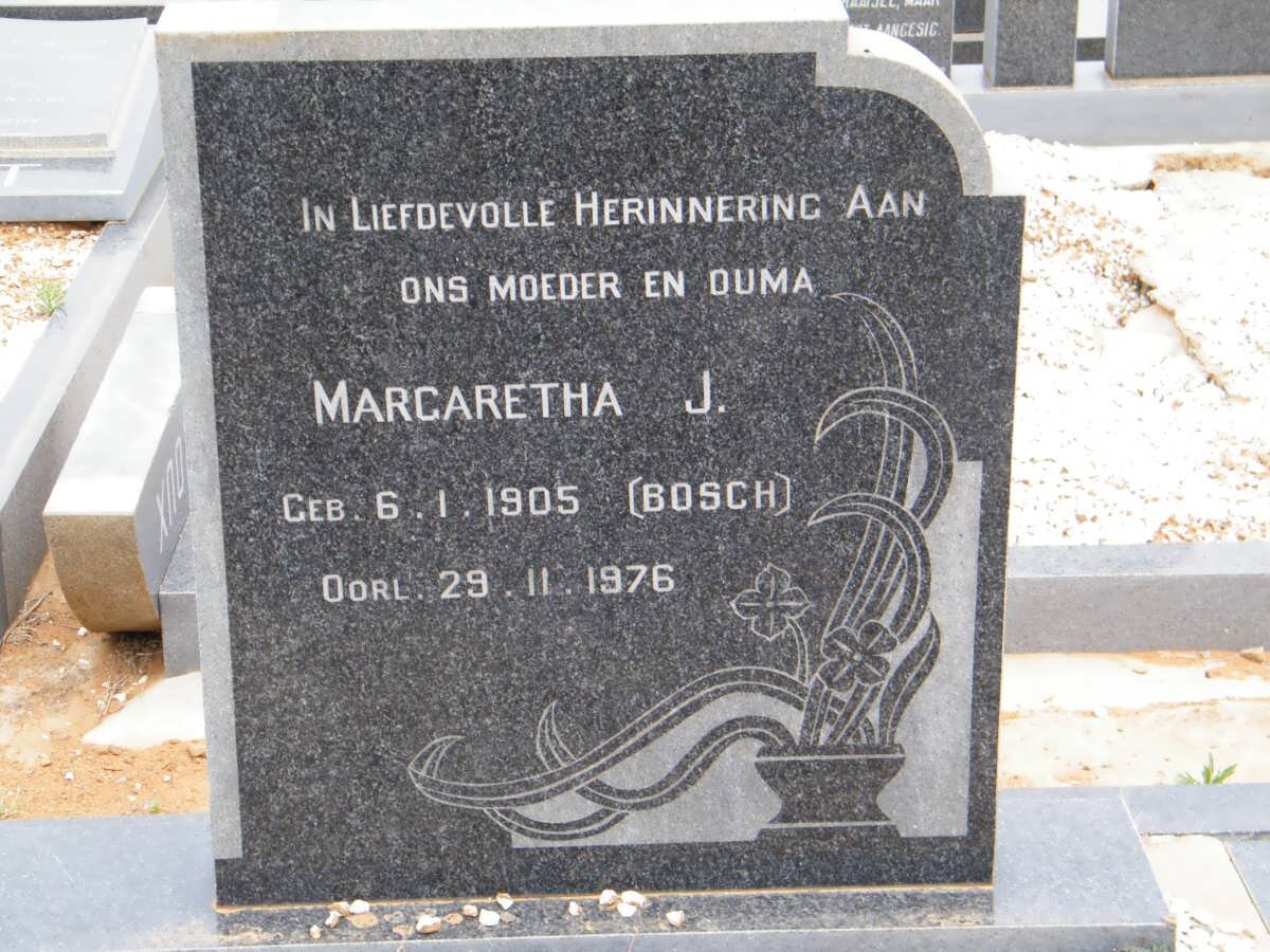 ? Margaretha J. nee BOSCH 1905-1976