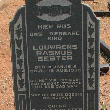 BESTER Louwrens Rasmus 1915-1935