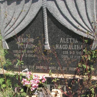 DYK Barend Petrus, van 1906-1959 &amp; Aletta Magdalena 1905-199?